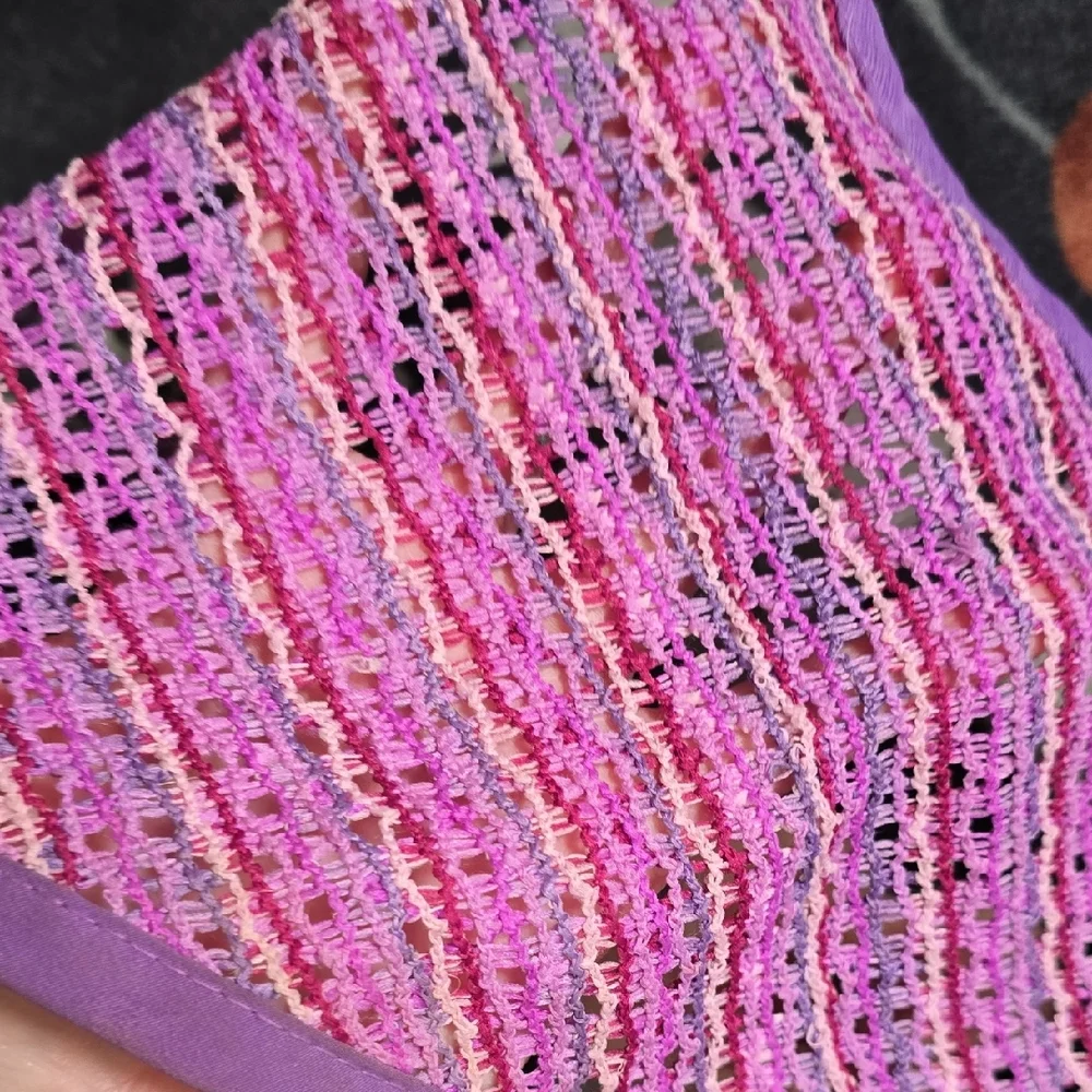 Vintage Multicolor Crochet Hair Scarves